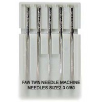 FAWZ TWIN NEEDLES MACHINE NEEDLES  130/705h size 2.0 /80 